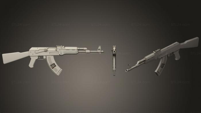 Weapon (AK 47 Kalashnikov, WPN_0017) 3D models for cnc